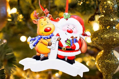 From £4.99 instead of £17.99 for a Santa and reindeer Christmas ornament or £5.99 for two from Sweet Walk - save up to 72%