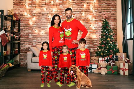 £8.99 instead of £39.99 for a pair of children’s The Grinch-inspired Christmas pyjamas or £13.59 for an adult’s size pair from Supertrendinuk – get a matching family set and save up to 78% 