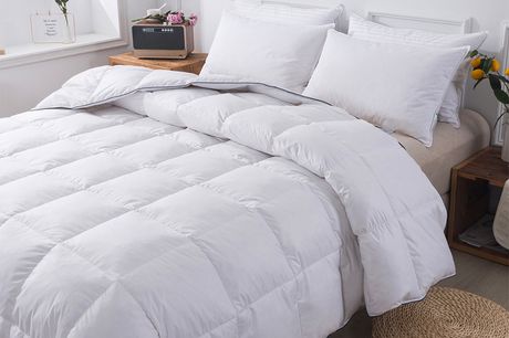 From £44.99 instead of £79.99 for a goose feather duvet encased in a 233-thread count cover from Silent Dreams Ltd – save up to 44%