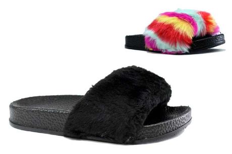 £7.3 instead of £8.99 for a Girl's Fur Sliders - save up to 19%
