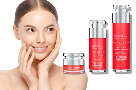 £29.99 instead of £333 for a Doctors Cosmeceutical probiotic three-piece skincare set from Doctors Cosmeceutical 