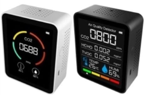 Detetor Digital Portátil de CO2, Humidade e Temperatura por 29€. Detetor de Qualidade do Ar em Tempo Real. PORTES INCLUÍDOS.