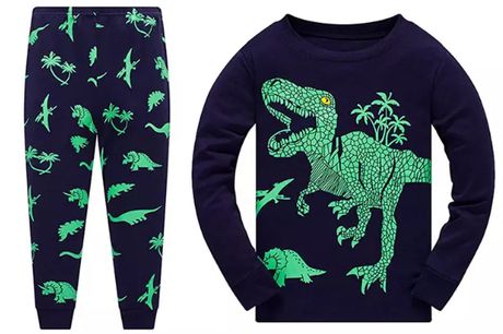 Dinosaur pyjamas sæt til børn