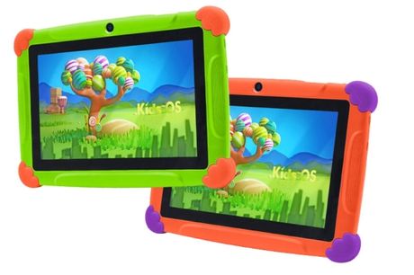 Tablet voor kinderen van Ayeway (groen of oranje) <h2><strong>Wat krijg je?</strong></h2>
<ul>
 <li>Kindertablet van Ayeway </li>
 <li>Keuze uit groen of oranje</li>
</ul>
<h2><strong>Specificaties</strong></h2>
<div>
<div>
<ul>
 <li>Touchscreen</li>
 <li