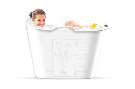 Bath bucket premium zitbad voor volwassenen <h2>Wat krijg je?</h2>
<ul>
 <li>FlinQ Bath Bucket voor volwassenen</li>
</ul>
<h2>Met accessoires</h2>
<ul>
 <li>Afvoerslang</li>
 <li>Waterstop</li>
 <li>Thermometer</li>
 <li>Opgietemmertje</li>
 <li>Opbergma