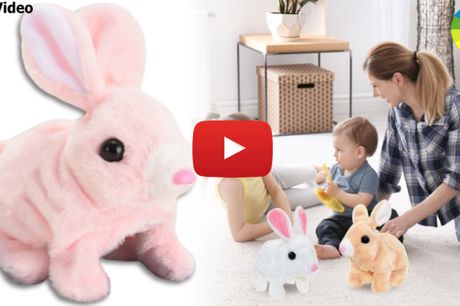 Sjov interaktiv legetøjskanin - den går og snakker