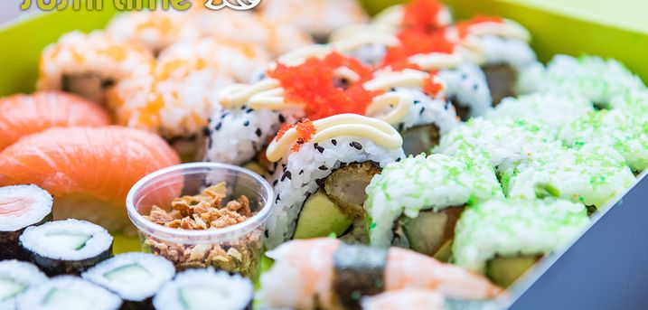  Sushibox (20, 32 of 64 stuks) voor afhaal bij Sushi Time 