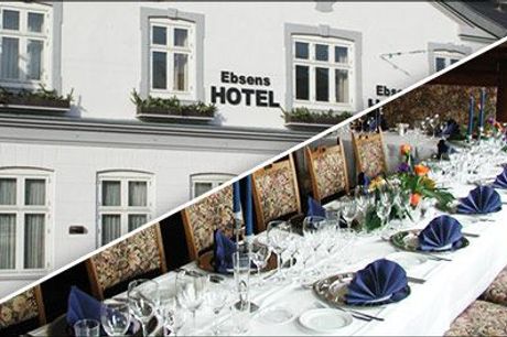  Nyd et dejligt ophold på det hyggelige Ebsens Hotel - 1 overnatning for 2 personer inkl. morgenmad samt 1 flaske vin på værelset. Værdi kr. 1481,- 