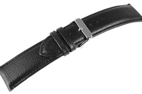 Bracelete para Relógio em Pele Genuína Preto 22 mm por 13.83€ PORTES INCLUÍDOS