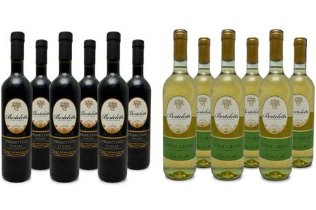 6 flasker rød- eller hvidvin. NYHED: Nyd ekstra luksus i hverdagen med 6 flasker velsmagende rød- eller hvidvin fra Italien til under halv pris.