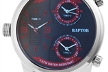 Relógio Raptor ® Fox Homem com Pulseira de Aço Inoxidável com 3 Movimentos por 83.69€ PORTES INCLUÍDOS