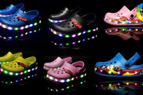 Farverige slip-on LED-sko til børn