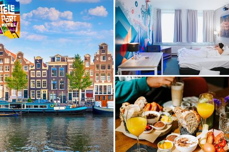  Overnachting voor 2 + late check-out + parkeren in Amsterdam 