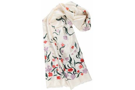 Édouard Manet silketørklæde . Svøb dig i et tørklæde i høj kvalitet lavet af 100% silke inspireret af Édouard Manets smukke værk "Olympia" fra 1863.
