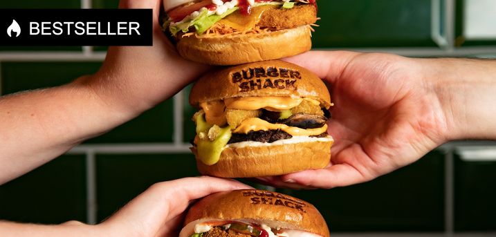 Valgfri burger fra Burger Shack. Sæt tænderne i en lækker, valgfri burger til halv pris fra prisvindende Burger Shack. Gælder i hele landet.