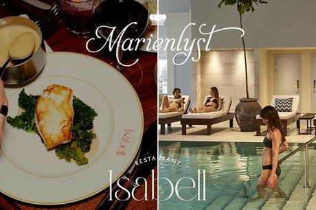 Marienlyst: Pool Club og 2-retters menu. Eksklusivt tilbud: Oplev Pool Club, landets bedste udsigt og skøn gastronomi på Isabell